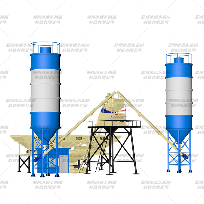 HZS50（1000+3倉(cāng)）混凝土攪拌站(圖1)